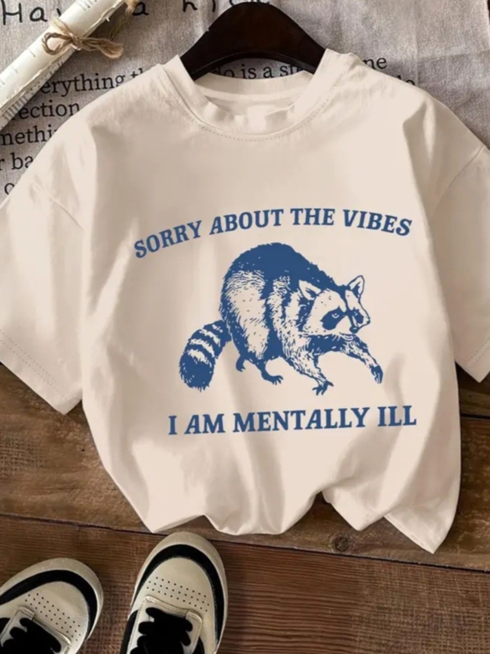 Funny Graphic Tee In White